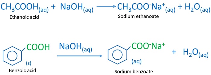 carboxylic acid NaOH reaction